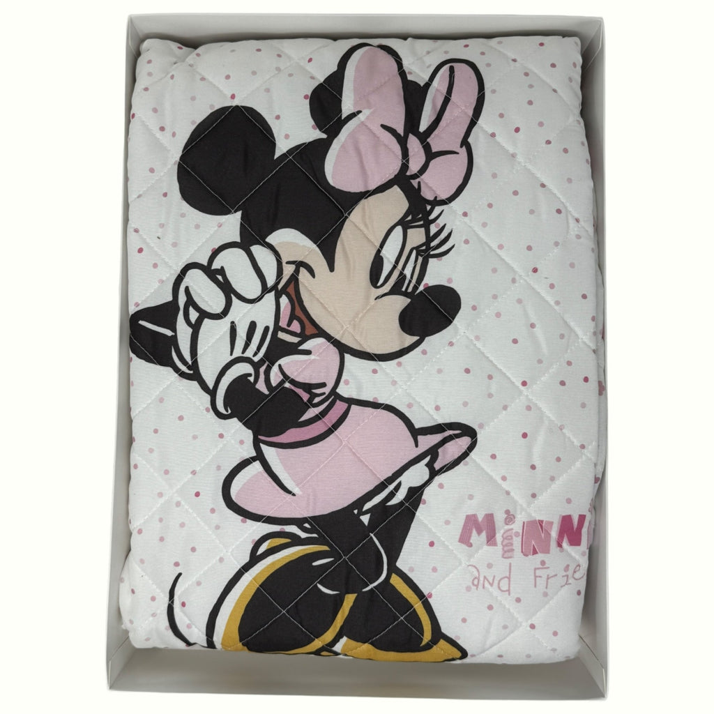 Disney - Trapuntino Per Culla - Lettino Stampato Mickey Mouse E Minnie 110x140  Tem236-336wd
