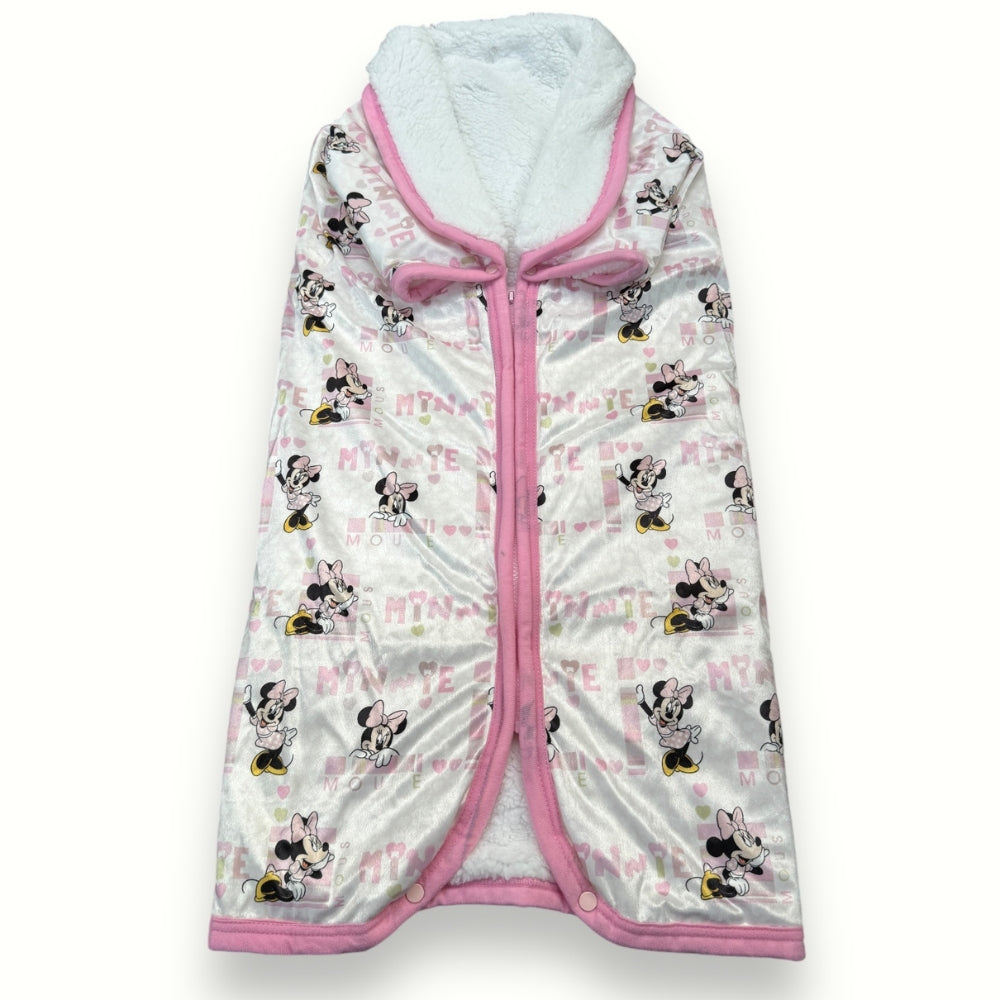 Disney - Baby Sacca Neonato In Morbido E Caldo Pile Con Cerniera Disegno Minnie Disney  Art. Xlm339