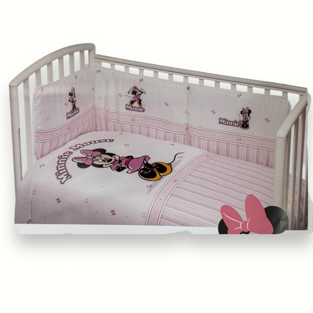 Disney - Trapunta E Paracolpi In Morbida Microfibra Stampata Disegno Minnie  Art. Slm335