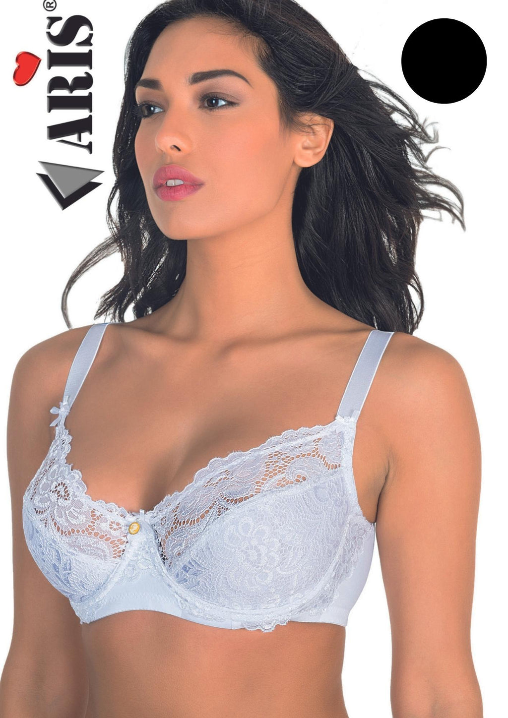 Reggiseno Microfibra In Morbido Pizzo Coppa D Con Ferretto  1827aris