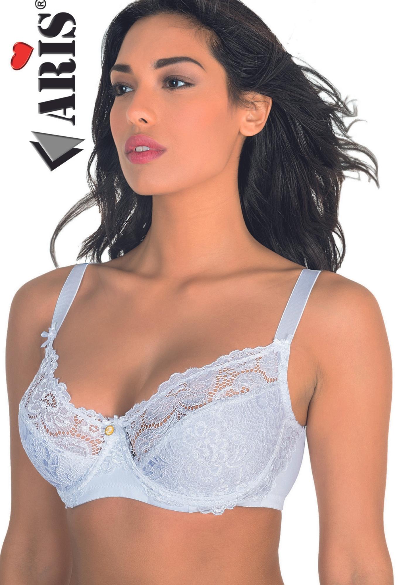 Reggiseno Microfibra In Morbido Pizzo Coppa D Con Ferretto  1827aris