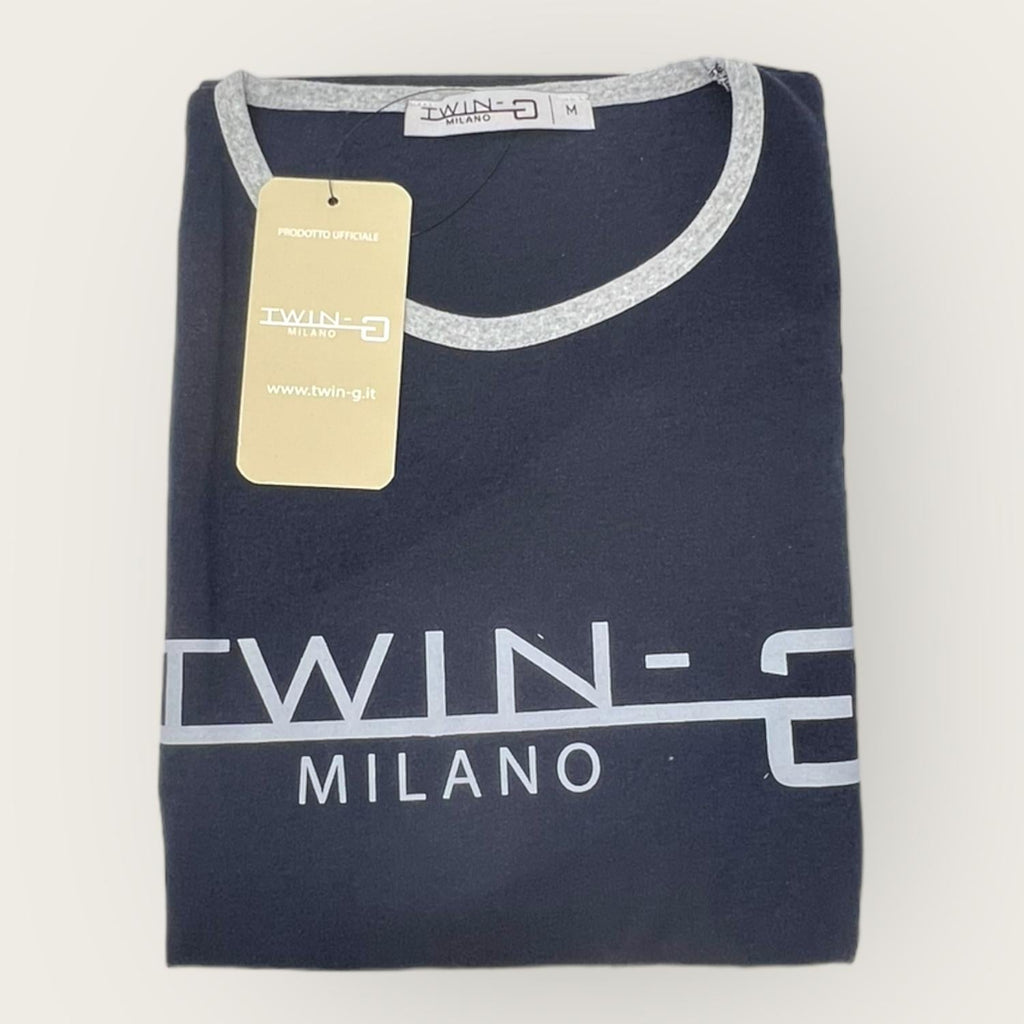 Twin-g Milano - Pigiama Donna Cotone Jersey Lungo Stampato Con Pantalone Leggings  Art. Pdjl01