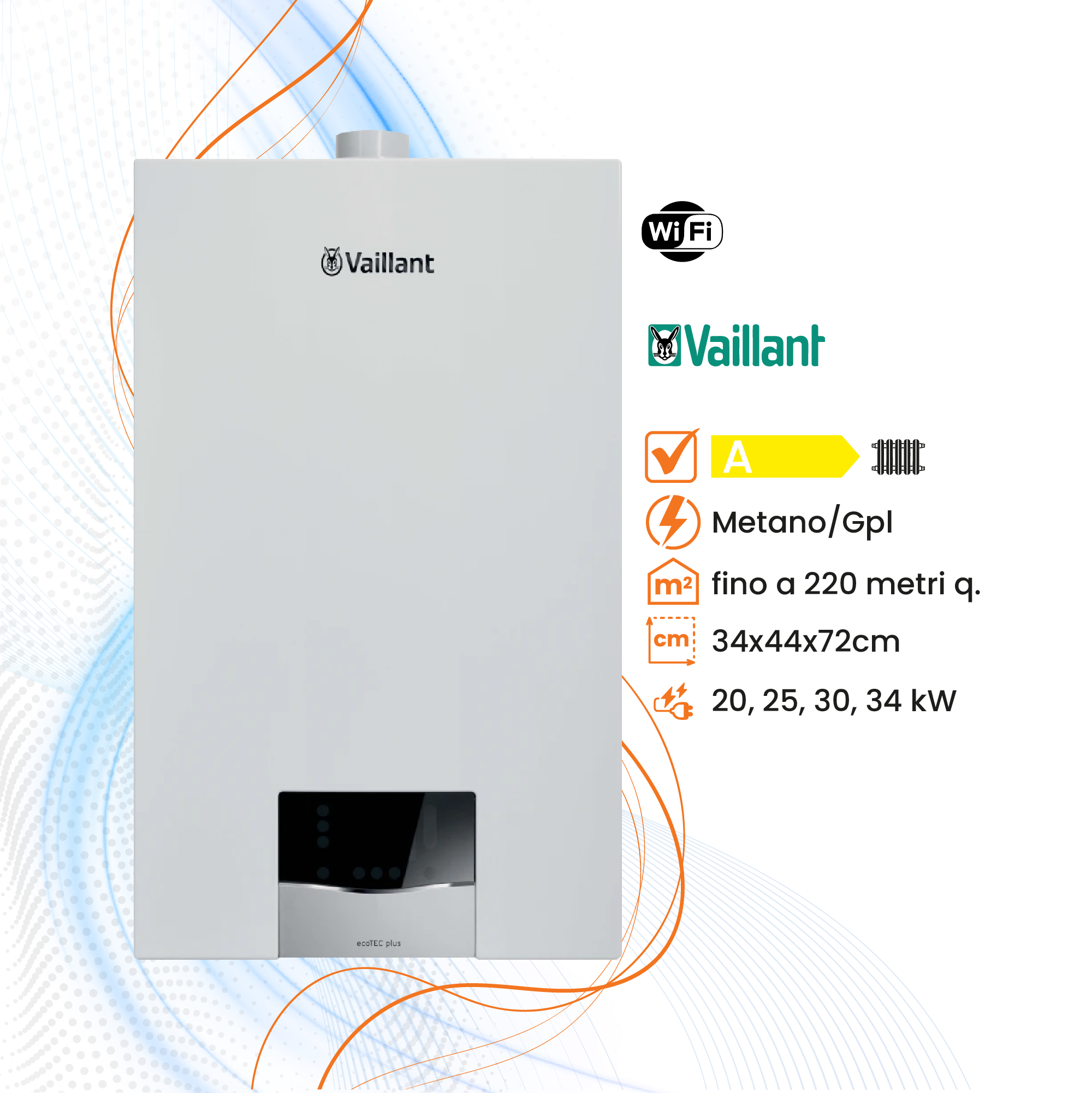 Caldaia Vaillant Ecotec Plus VM a Condensazione - Solo Riscaldamento
