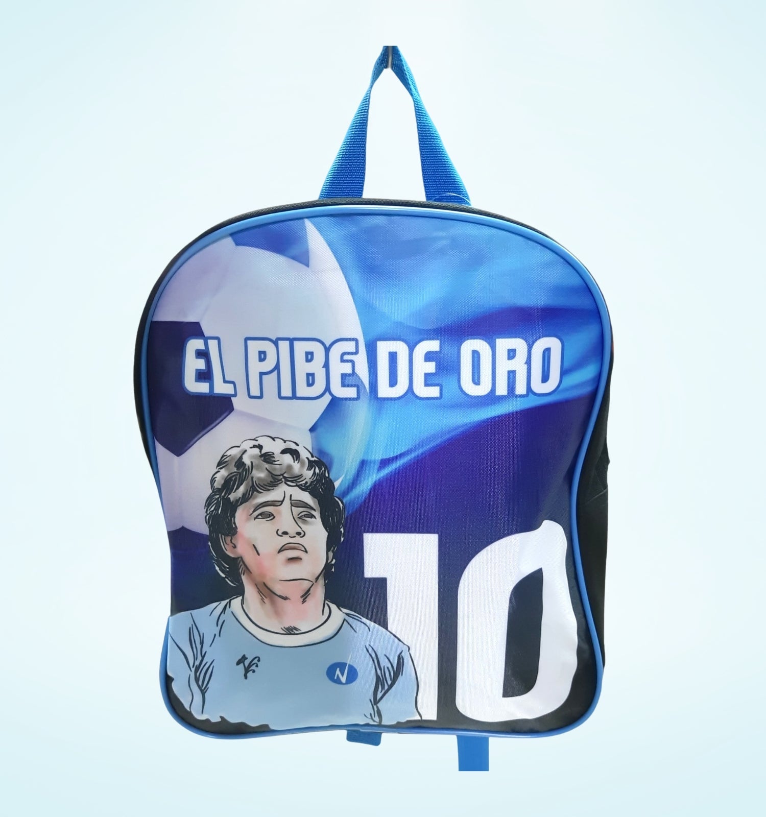 Zaino Scuola Stampa Calcio 10 Colore Azzurro