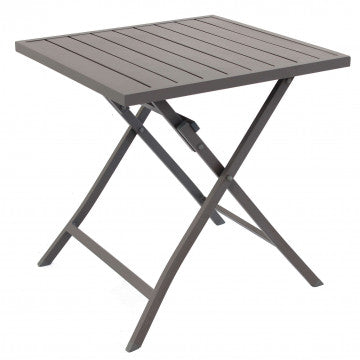 Tavolo pieghevole alabama 70 x 70 con struttura in alluminio bianco