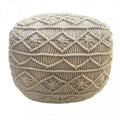 Pouf Bengasi: Quadrato, Bianco, Cotone, 45x45x45cm