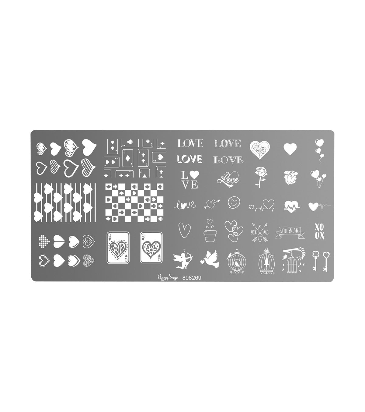 PEGGY SAGE  TAVOLA DI STAMPING NAIL ART LOVE