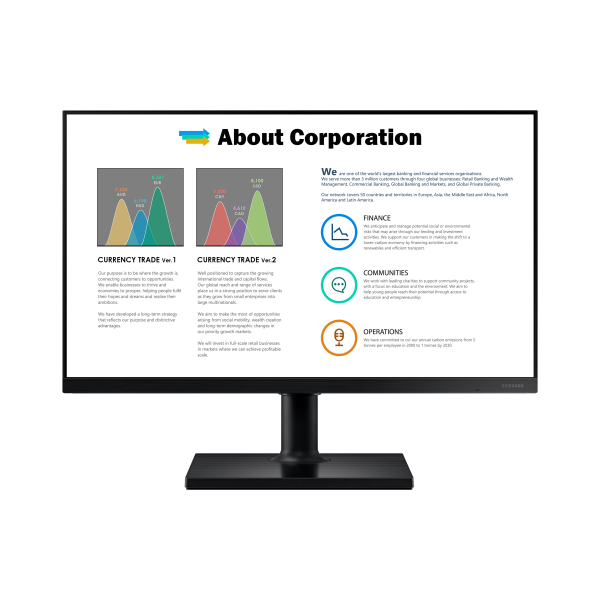 Samsung T45F Monitor PC 68,6 cm (27") 1920 x 1080 Pixel Full HD LCD Nero [LF27T450FQRXEN]