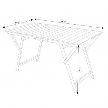 Tavolo doppio in legno di faggio 70 x 140 colore naturale