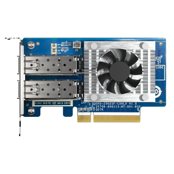 QNAP QXG-25G2SF-CX6 scheda di rete e adattatore Interno Fibra 25000 Mbit/s [QXG-25G2SF-CX6]