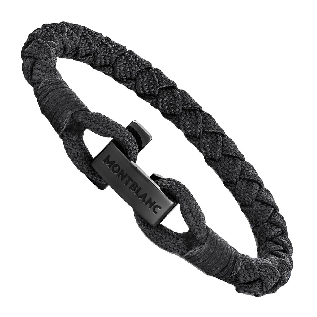 Montblanc bracciale Montblanc con chiusura a T nero misura L 130892 68
