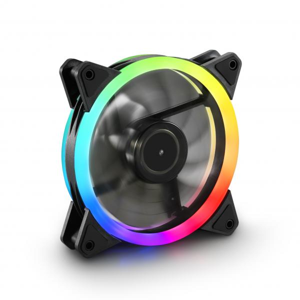 Sharkoon Shark Blades PWM Case per computer Ventilatore 12 cm Nero 1 pz [SHARKBLADESPWMRGBFAN]