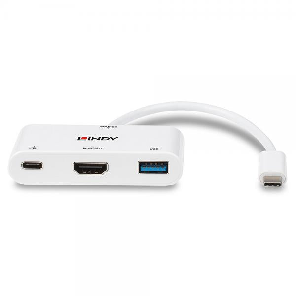 LINDY CONVERTER DA USB 3.2 TIPO C A HDMI CON PORTA USB TIPO A E POWER DELIVERY [43340]
