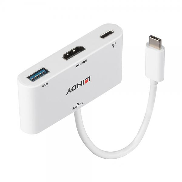 LINDY CONVERTER DA USB 3.2 TIPO C A HDMI CON PORTA USB TIPO A E POWER DELIVERY [43340]