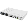 MikroTik, Cloud Router Switch 504-4XQ-IN with QCA9531 650 MHz CPU, 16 x 25G port 98DX4310 switch chip, 64 MB RAM, 4 x 100G QSFP28 ports, 1 x 100Mbit Eth port for management, RouterOS L5, desktop case, [CRS504-4XQ-IN]