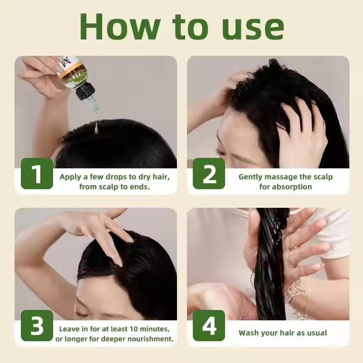Miscela di oli essenziali per la cura naturale dei capelli