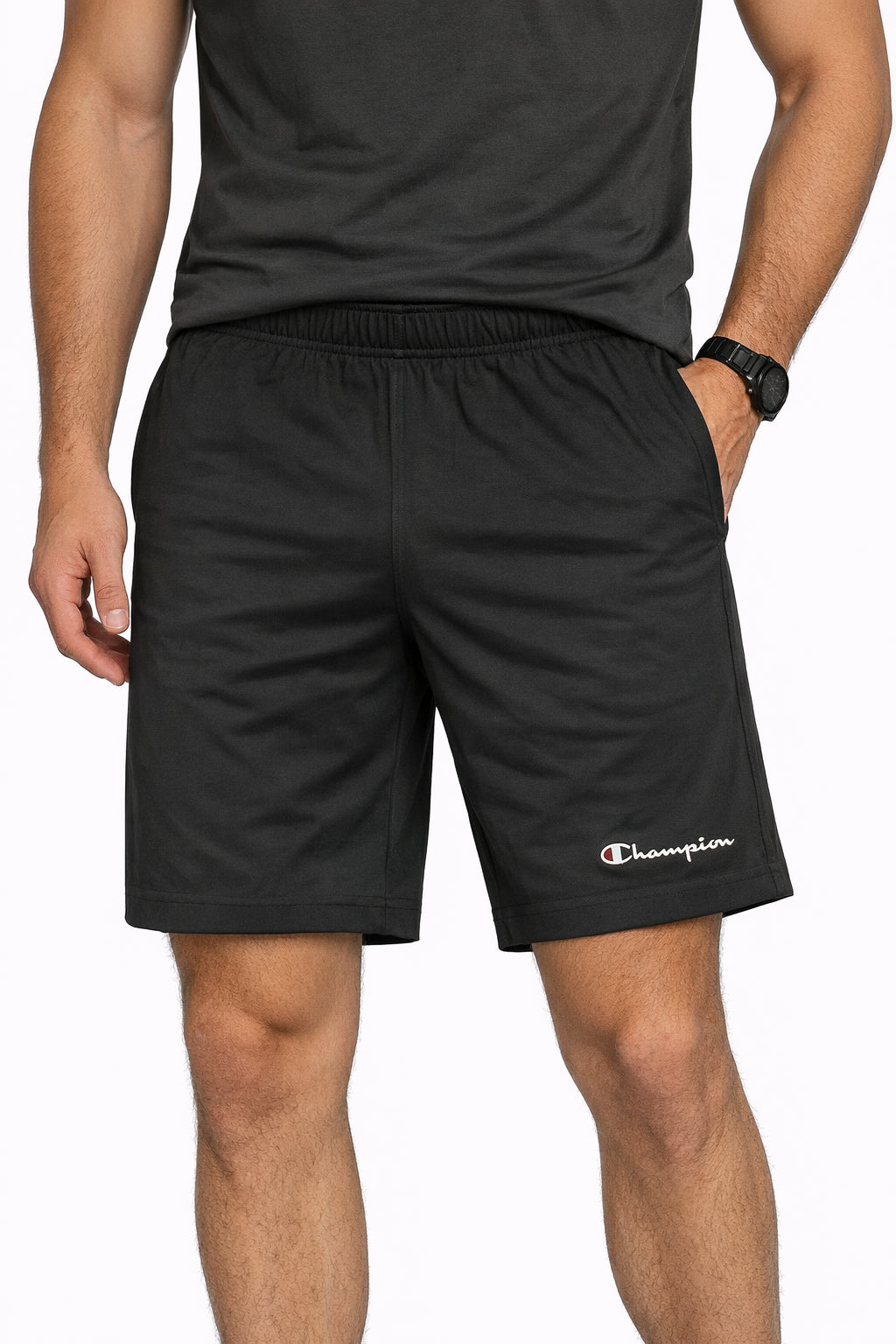 Champion Bermuda Uomo 221806 KK001 Nero – Shorts Sportivo Cotone