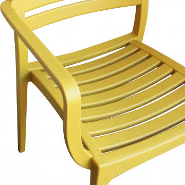 Poltrona in polipropilene impilabile Eveline - Dimensioni: 58.5x55.2x84cm