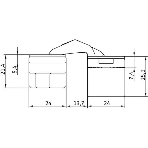 CERNIERA AN 170 3D PORTATA 60 KG NERO RAL 9005