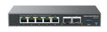 Grandstream GCC6010 - All-in-one device: VPN Router, NGFW, Switch and IP PBX. 2x SFP, 5x GbE WAN/LAN, 4x PoE-Out, 2.5Gbps NAT routing, VPN 1Gbps, IDS/IPS 900Mbps, local AP controller [GCC6010]
