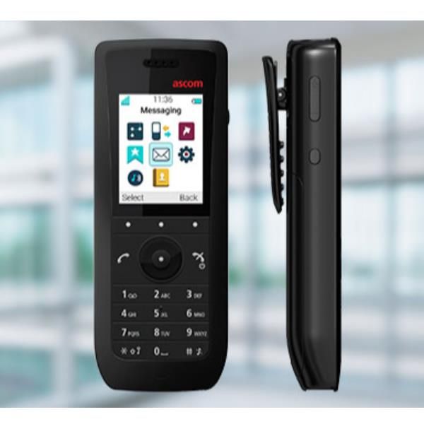 Ascom i63 Messenger cordless VoWiFI, display a colori, disinfettabile, messaggistica [WH2-ABAA]