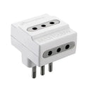 Adattatore triplo 10a bianco