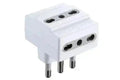 Adattatore triplo 16a bianco
