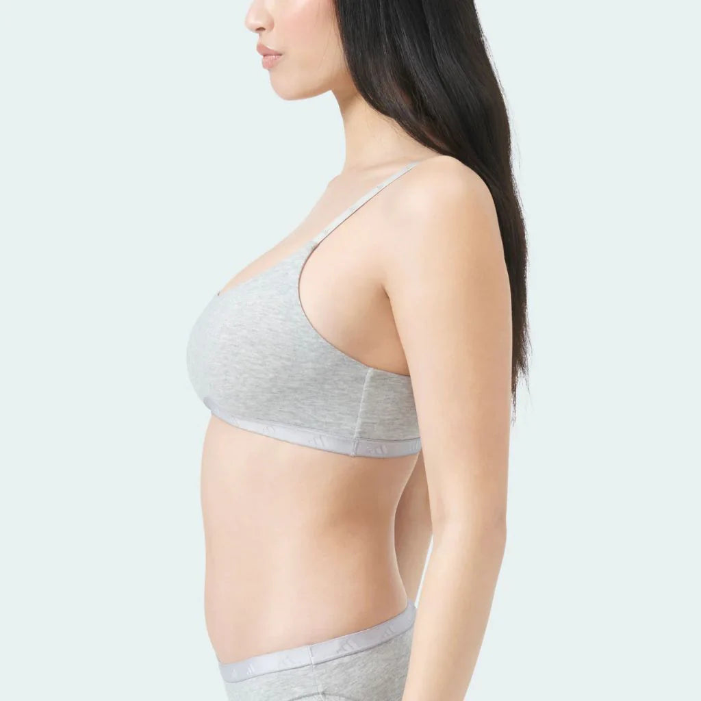 Adidas Intimo Donna Sport Active Essentials Scoop Bralette Grigio - JL3474