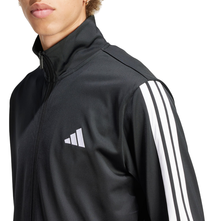 Adidas Tuta Sportiva Basic 3 Strisce Tricot Track Suit JI8858 Nero