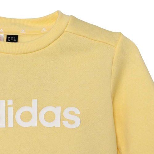 Adidas tuta da infant con felpa girocollo IZ4970 giallo-nero