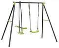 Altalena doppia in tubo di acciaio da 45mm 208x136x180h