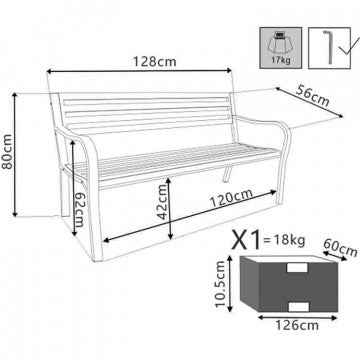 Tavolino in acciaio verniciato a polvere, dimensioni 92x45x45 cm