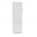 Armadio Bianco con 2 Ante e 1 Cassetto, cm 45x38x174