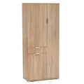 Armadio Color Naturale con 3 Ante e 1 Cassetto, cm 75x38x174
