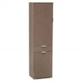 Armadio Rovere Grigio con 2 Ante e 1 Cassetto, cm 45x38x174