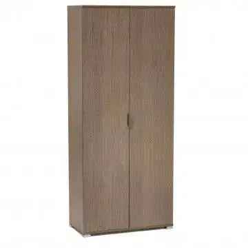 Armadio a Due Ante 180 Rovere Grigio cm 75x38x174