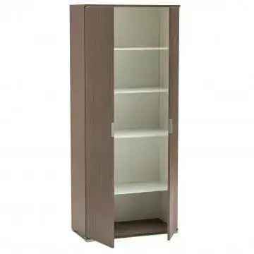 Armadio a Due Ante 180 Rovere Grigio cm 75x38x174