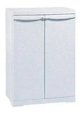 Armadio basso in rattan dimensioni 65x45x91 cm colore bianco