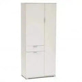 Armadio con 3 Ante e 1 Cassetto Bianco, cm 75x38x174
