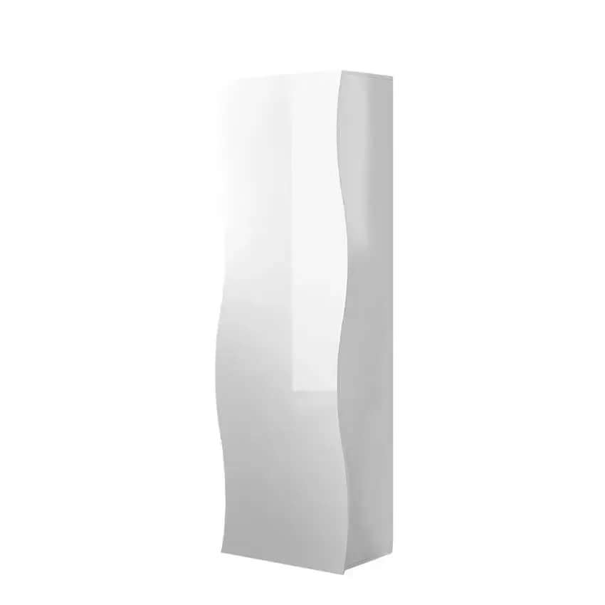 Armadio Moderno con 1 Anta ONDA, Colore Bianco Lucido