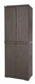 Armadio portascope in rattan misure 65x45x178 cm colore marrone.