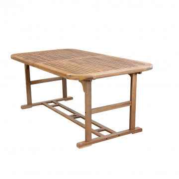 Tavolo rettangolare allungabile 180/240 x 100 cm in legno acacia massiccio