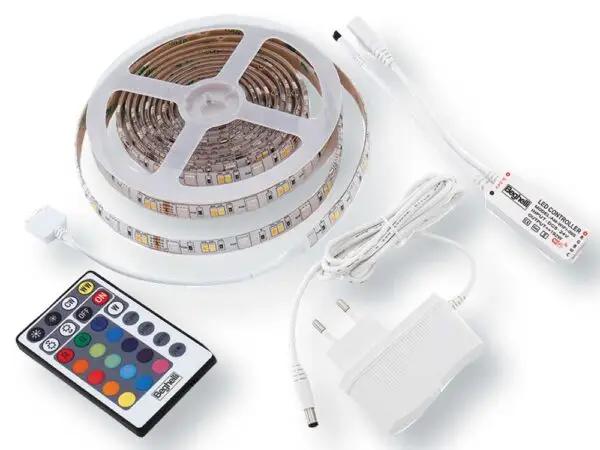 Striscia LED RGB + WCCT 230v 24W IP44 2540Lm 2 metri con Telecomando e Controllo WI-FI