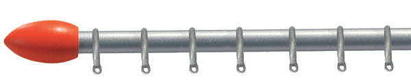 Bastone Tenda Estensibile Warsavia – Acciaio Cromo 120–210 cm con Pomoli in Legno Noce