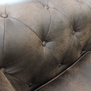 Divano Chesterfield in ecopelle bianca o marrone vintage 2 o 3 posti