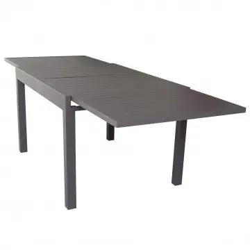 Tavolo Hawaii allungabile in alluminio taupe - 135/270 X 90