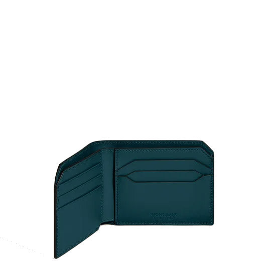 Montblanc portafoglio 6 scomparti Soft blu legion 198743