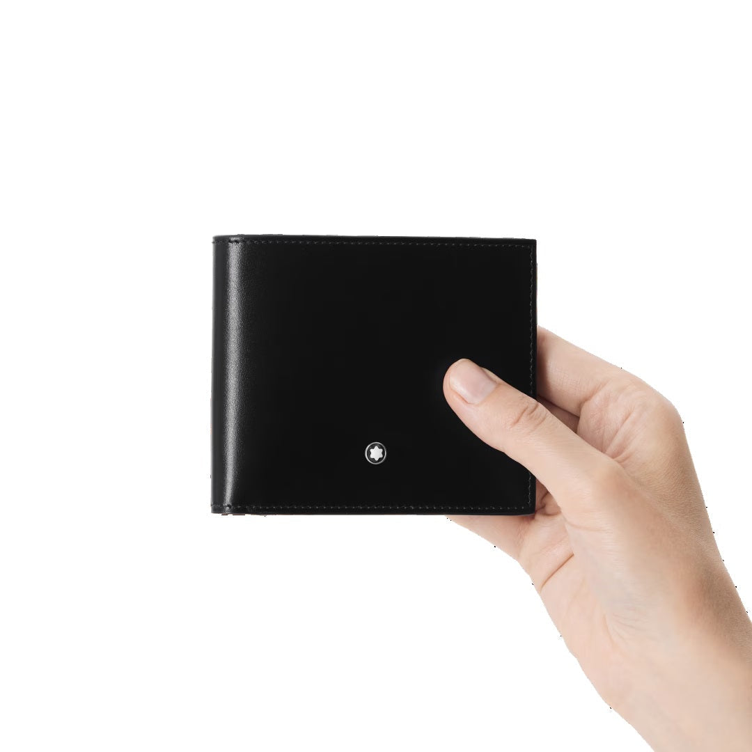 Montblanc portafoglio Meisterstück 6 scomparti nero 198308
