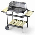 Barbecue con 1 ripiano e 2 mensole inox - Dimensioni 58x38x90h