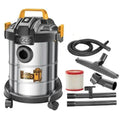 Bidone aspirapolvere-liquidi inox 12l-800w con accessori ingco